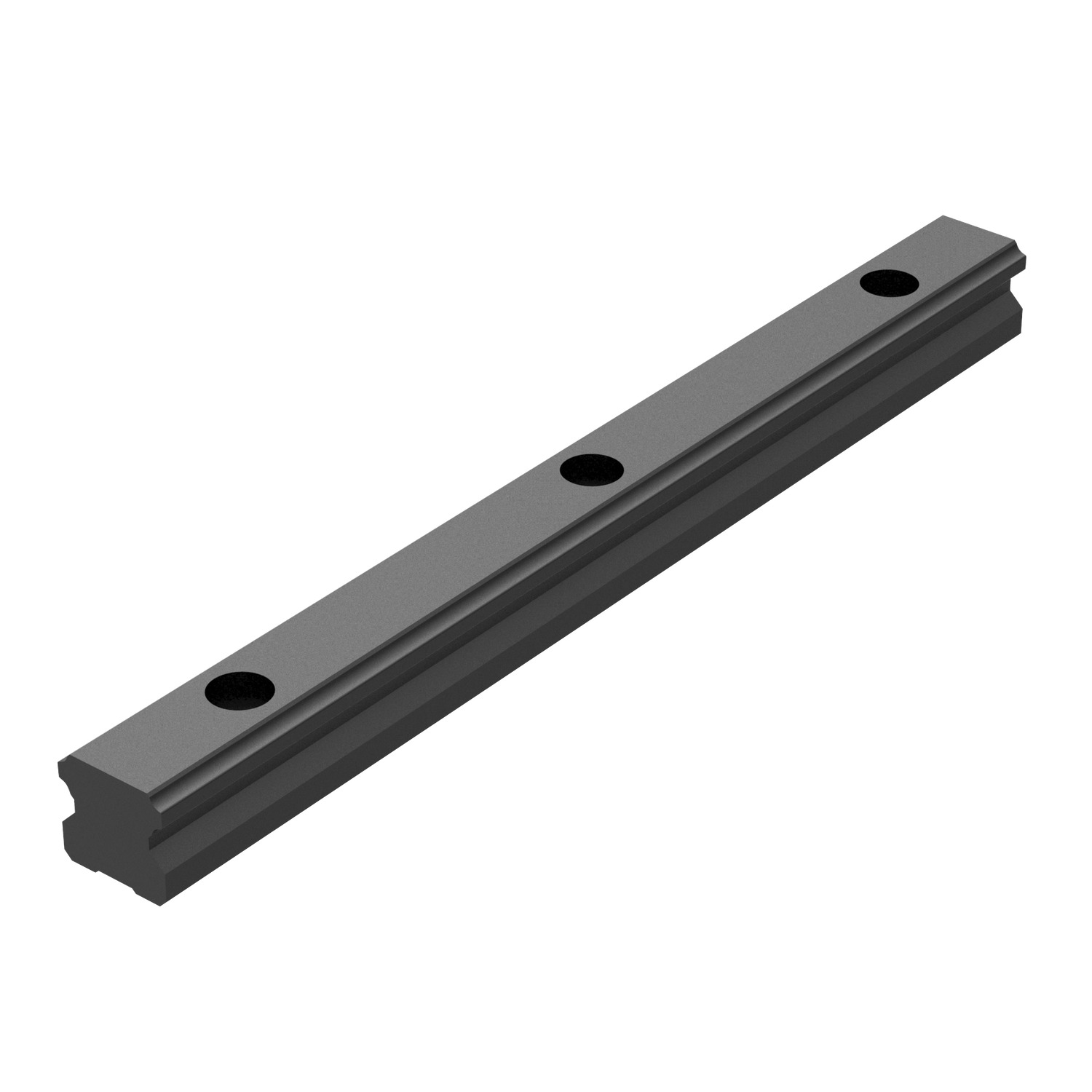 15mm Linear Guide Rail Linear rails with a matt black oxide layer. Resistant to acids, alkalis and solvents. A relatively soft layer allows clearing away by rolling over in the area of the raceways.